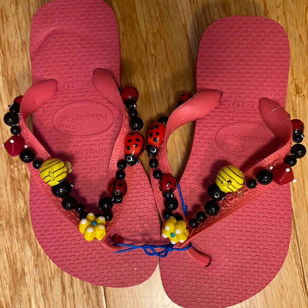 Decorated kid's havaianas kid's size 11